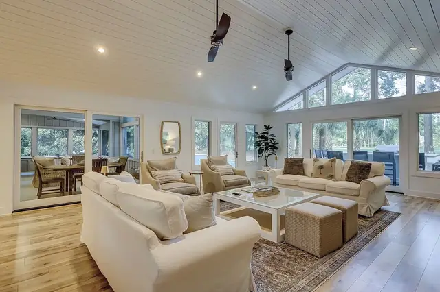 Living room of this home in Sea Pines