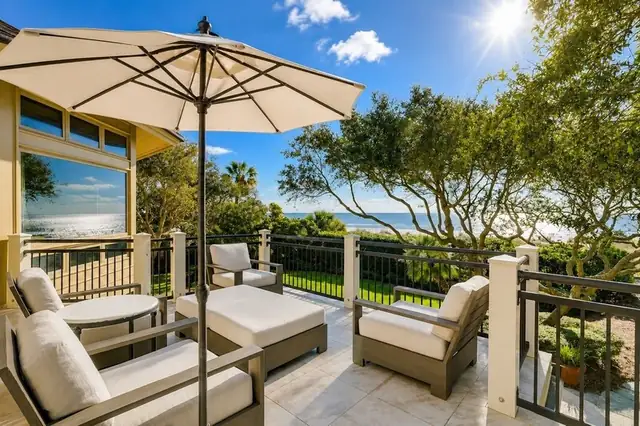 Balcony of this home in Sea Pines