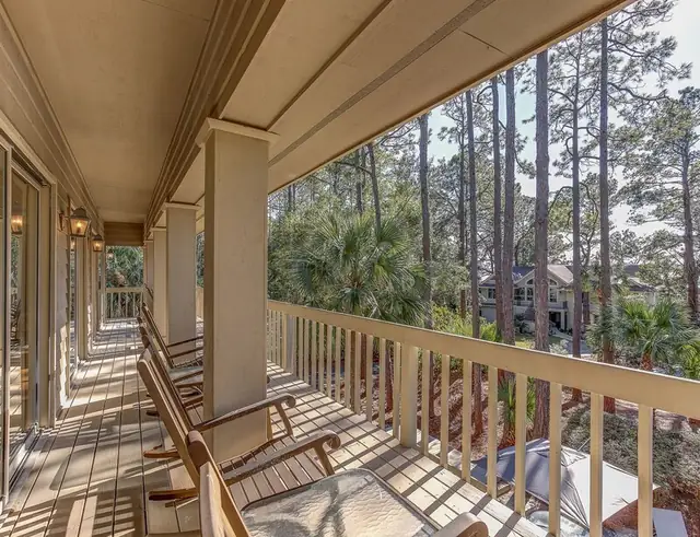 Balcony of this home in Sea Pines
