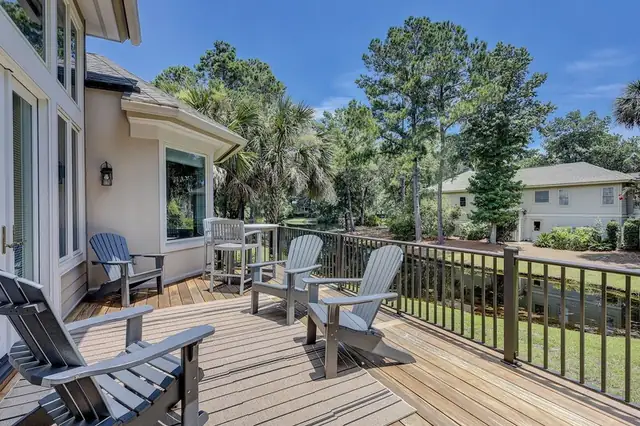 Balcony of this home in Sea Pines