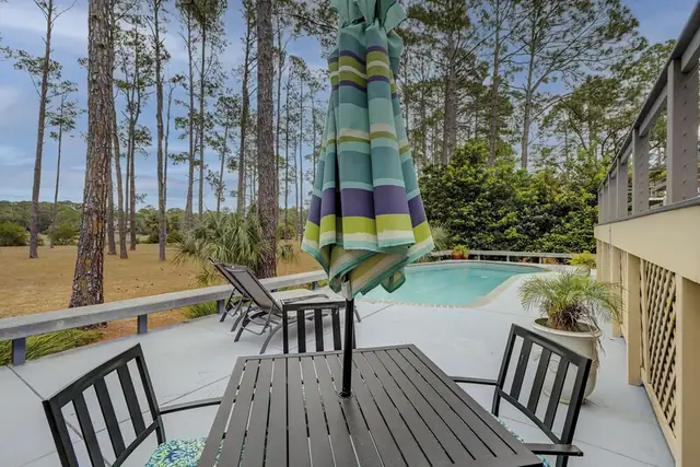 Balcony of this home in Sea Pines