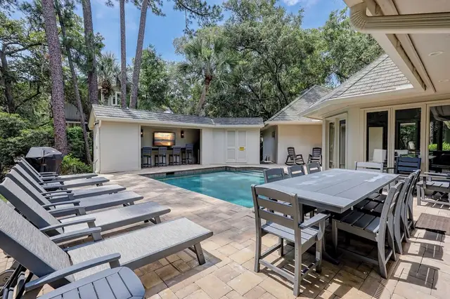 Pool of this home in Sea Pines