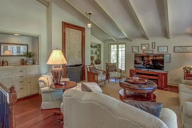 Living room of this home in Sea Pines