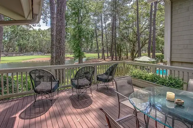 Balcony of this home in Sea Pines