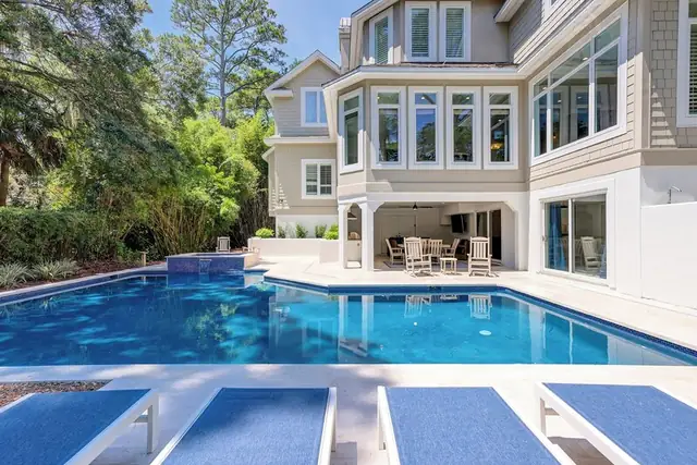 Outside of this home in Sea Pines