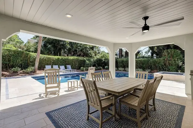Balcony of this home in Sea Pines