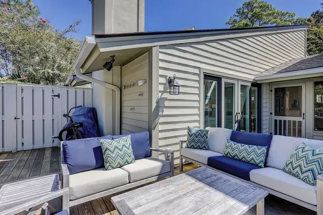 Balcony of this home in Sea Pines