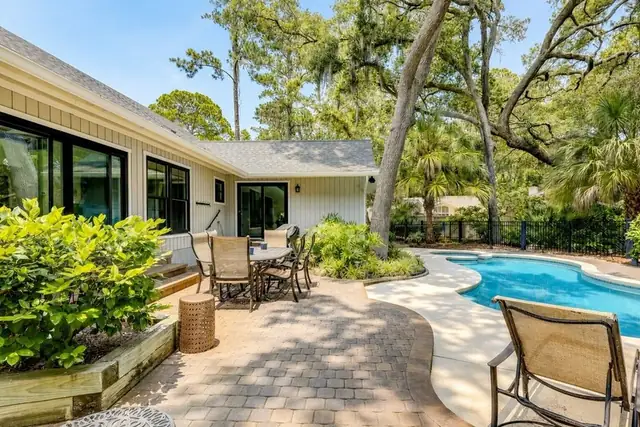 Outside of this home in Sea Pines