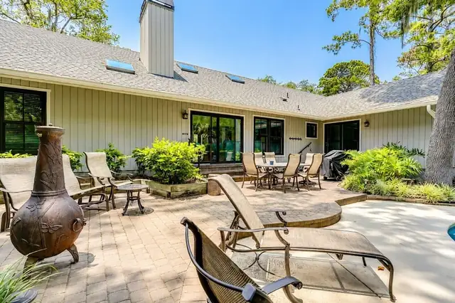 Balcony of this home in Sea Pines