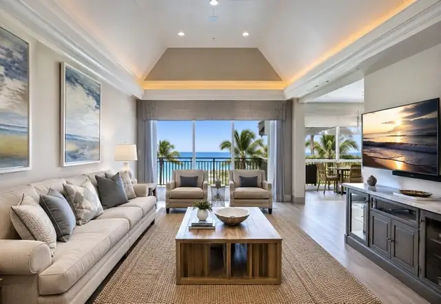 Living room of this home in Sea Pines