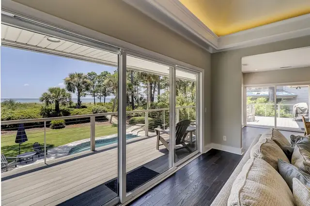 Balcony of this home in Sea Pines