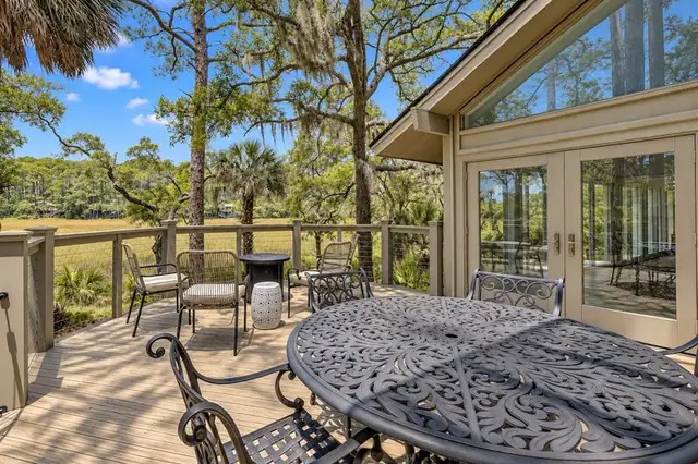 Balcony of this home in Sea Pines