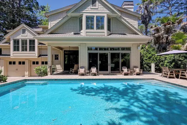 Outside of this home in Sea Pines