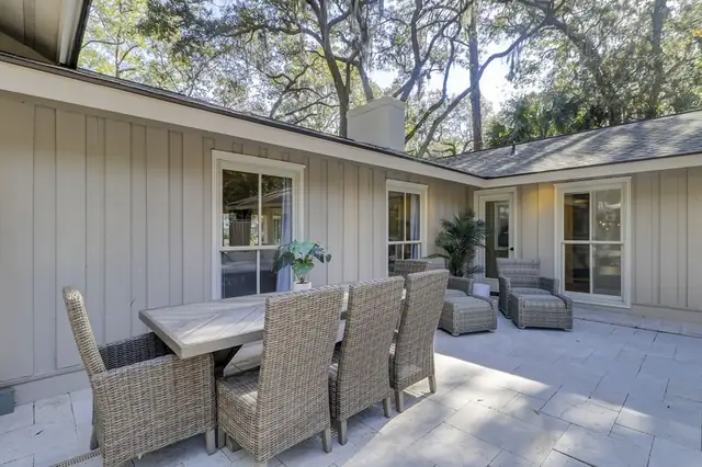 Balcony of this home in Sea Pines