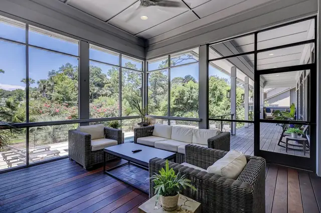 Balcony of this home in Sea Pines