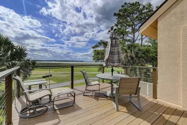 Balcony of this home in Sea Pines
