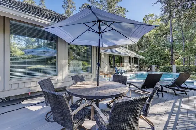 Balcony of this home in Sea Pines
