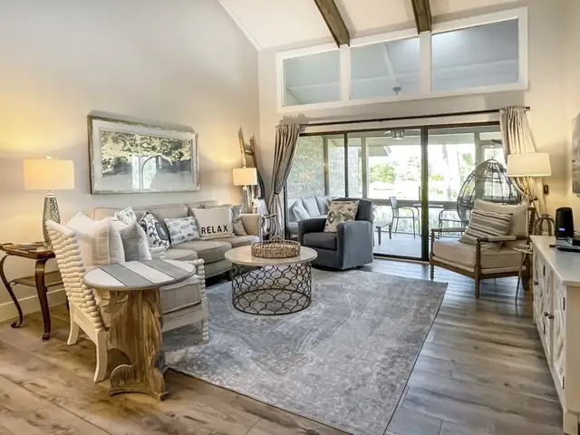 Living room at Ocean Course Villas 564