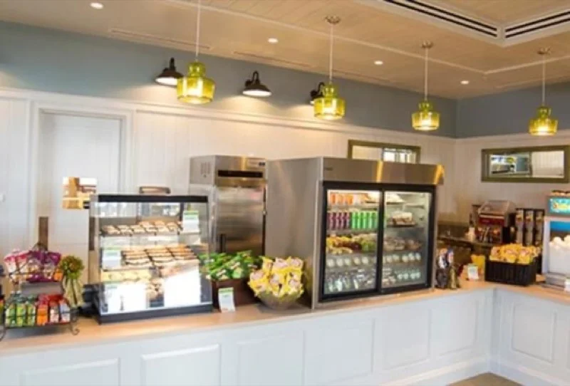 The grab-and-go counter inside Surfside Market at the Sea Pines Beach Club